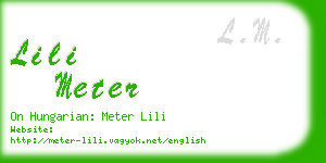 lili meter business card